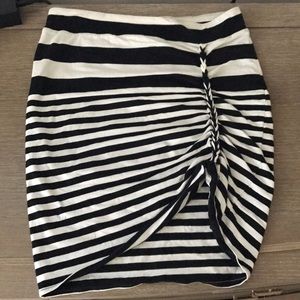 Free People black and white stripe skirt